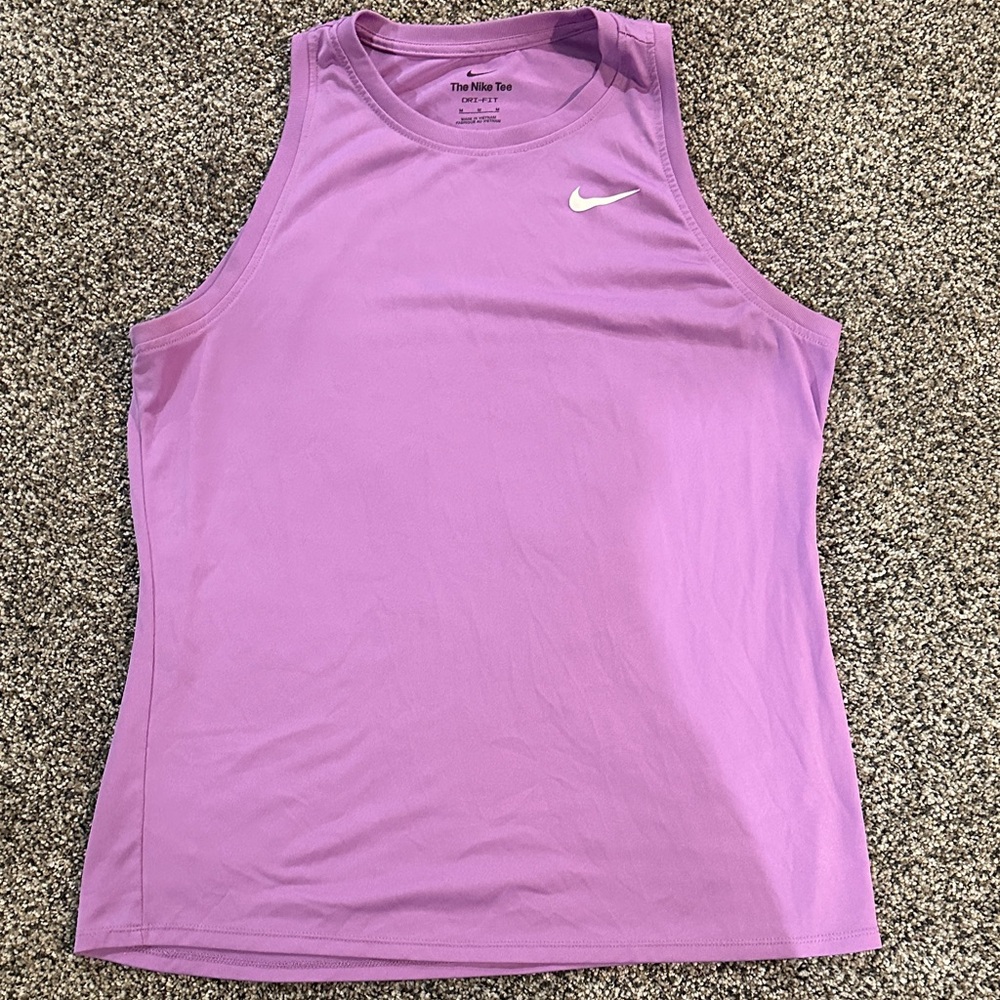 Nike Women's Lavender and Pink Tank Tops